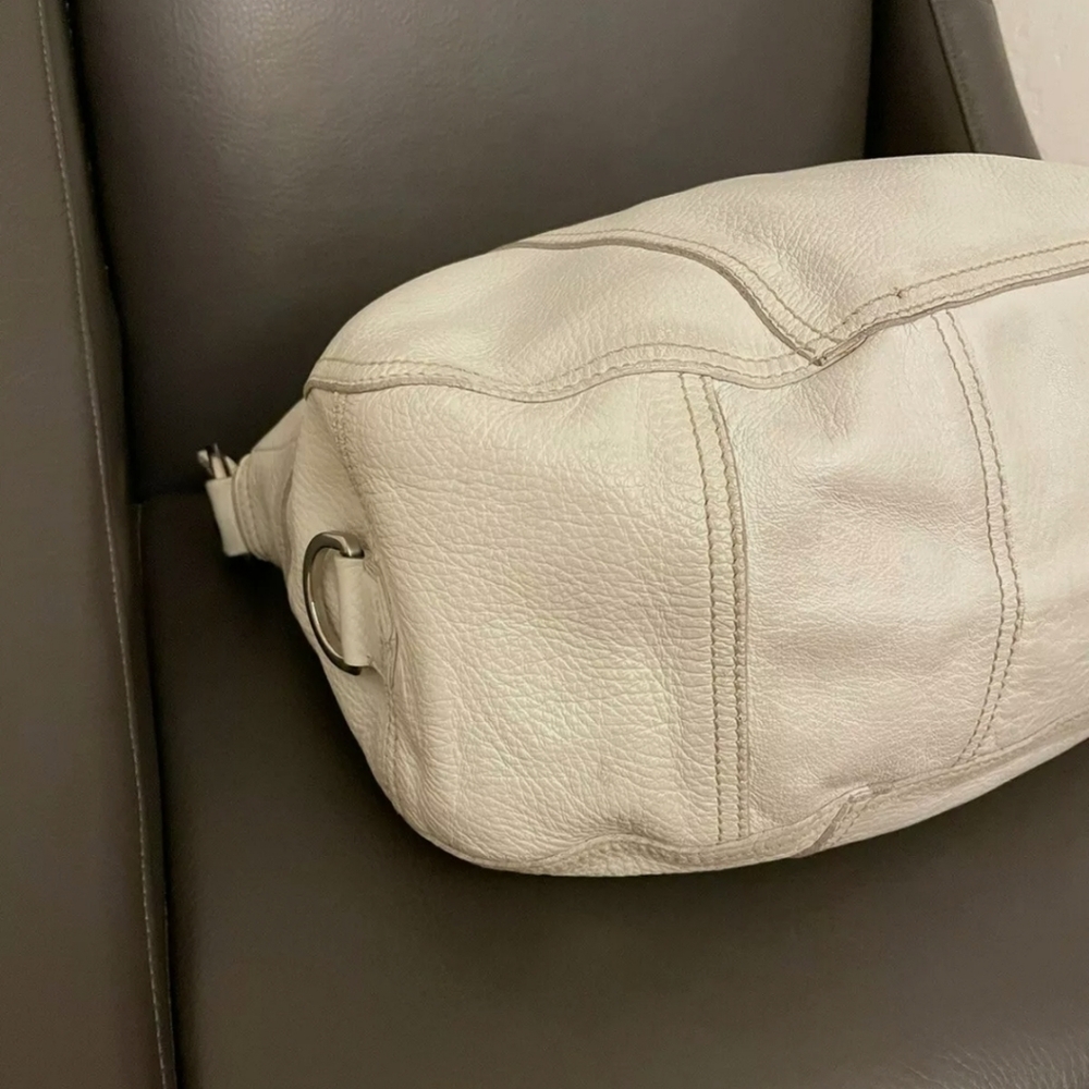 Prada Vitello Bag Winter White/Cream Large Tote Purse Bag - Picture 7 of 10